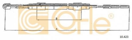 Трос ручного гальма COFLE 10.423 (фото 1)
