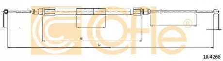 Трос ручного гальма зад. X3(E83) 04-12 Л. (1613/1228) COFLE 10.4268 (фото 1)