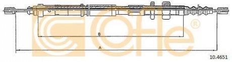 Трос ручника COFLE 10.4651 (фото 1)