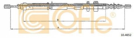 Трос ручника COFLE 10.4652 (фото 1)