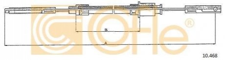 Трос ручника COFLE 10.468 (фото 1)