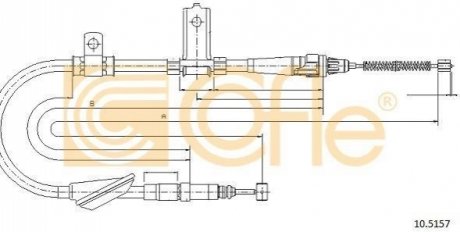 Трос ручника COFLE 10.5157 (фото 1)