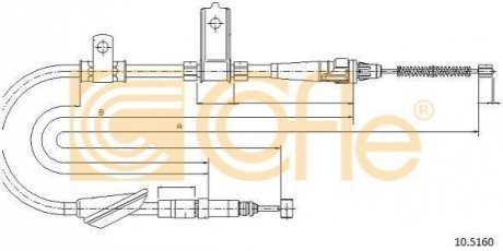 Трос ручника COFLE 10.5160 (фото 1)