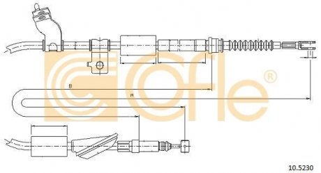 Трос ручника COFLE 10.5230 (фото 1)