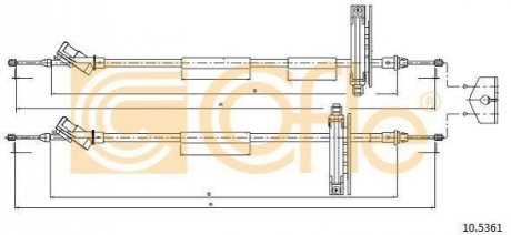 Трос ручника COFLE 10.5361 (фото 1)