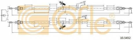 Трос ручного гальма зад. Ford Kuga 08- 1940/1803+1850/1715 COFLE 10.5452 (фото 1)