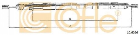 Трос ручника COFLE 10.6026 (фото 1)