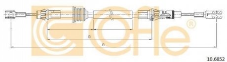 Трос ручного гальма перед. Opel Movano/Renault Master/Nissan Interstar 10/97- 1175/946 COFLE 10.6852 (фото 1)