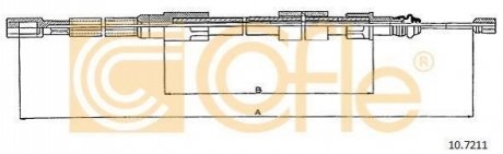 Трос ручника COFLE 10.7211 (фото 1)