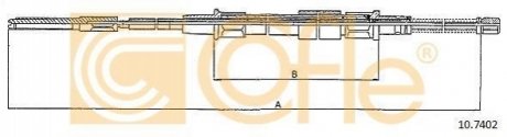 Трос ручника COFLE 10.7402 (фото 1)