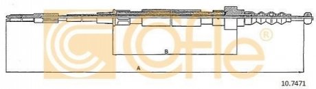 Трос ручника COFLE 10.7471 (фото 1)