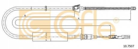 Трос ручного гальма COFLE 10.7507 (фото 1)