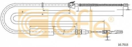 Трос ручника COFLE 10.7515 (фото 1)