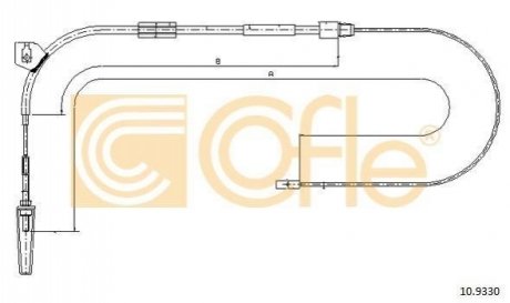 Трос ручника COFLE 10.9330 (фото 1)