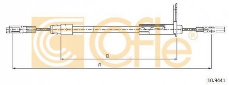 Трос ручника COFLE 10.9441 (фото 1)