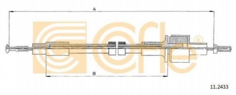 Трос сцепление COFLE 11.2433 (фото 1)