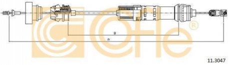 Трос сцепление COFLE 11.3047 (фото 1)