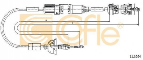 Трос зчеплення COFLE 11.3264 (фото 1)
