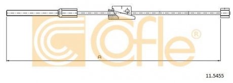 Трос ручного гальма COFLE 115455 (фото 1)