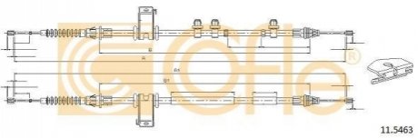 Трос ручника COFLE 11.5463 (фото 1)