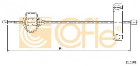 Трос ручника COFLE 115501 (фото 1)