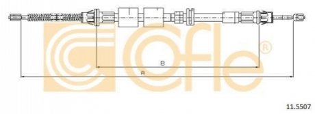 Трос ручного гальма COFLE 11.5507 (фото 1)