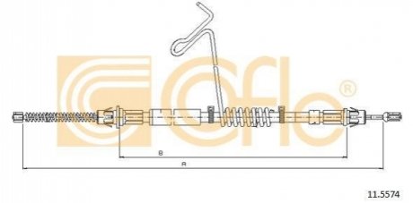 Трос ручного гальма COFLE 11.5574 (фото 1)