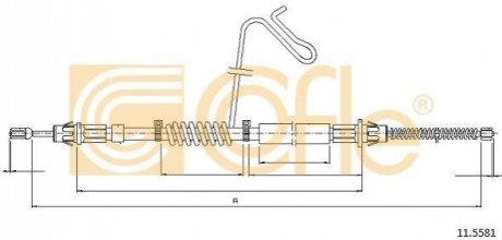 Трос ручного гальма COFLE 11.5581 (фото 1)