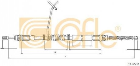 Трос ручного гальма COFLE 11.5582 (фото 1)