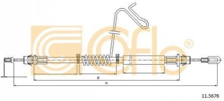 Трос ручного гальма COFLE 11.5676 (фото 1)