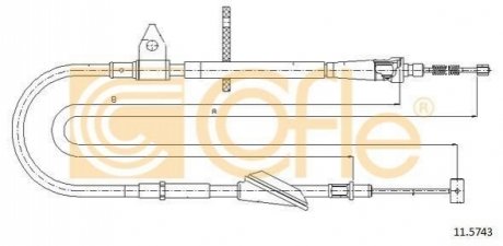 Трос ручного гальма COFLE 11.5743 (фото 1)