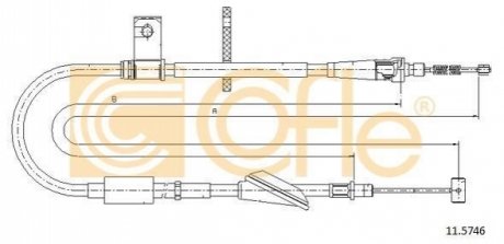 Трос ручника COFLE 11.5746 (фото 1)