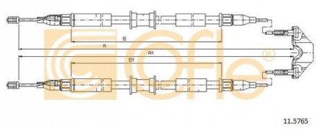 Трос ручного гальма COFLE 11.5765 (фото 1)