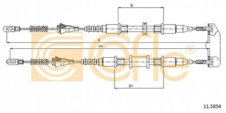 Трос ручника COFLE 11.5854 (фото 1)