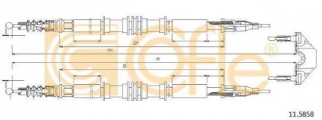 Трос ручника COFLE 11.5858 (фото 1)