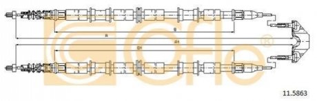 Трос ручника COFLE 11.5863 (фото 1)