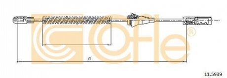 Трос ручника COFLE 11.5939 (фото 1)