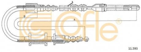 Трос ручного гальма COFLE 11593 (фото 1)