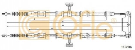 Трос ручного гальма COFLE 11.5946 (фото 1)