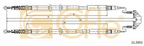 Трос ручника COFLE 11.5952 (фото 1)