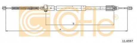 Трос ручника COFLE 11.6597 (фото 1)