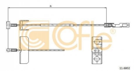 Трос ручника COFLE 11.6802 (фото 1)