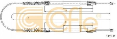 Трос ручника COFLE 1171.11 (фото 1)