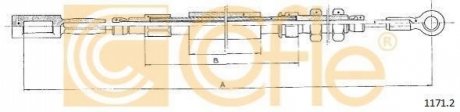 Трос ручника COFLE 1171.2 (фото 1)