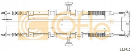 Трос ручника COFLE 12.0710 (фото 1)