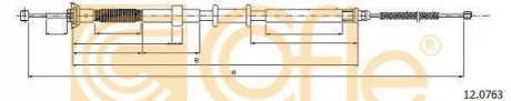 Трос ручного гальма COFLE 12.0763 (фото 1)