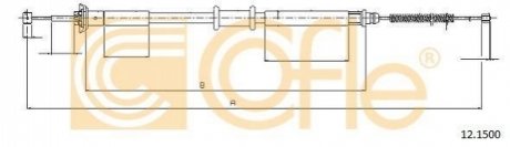 Трос ручного гальма COFLE 12.1500 (фото 1)