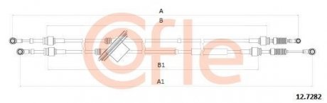 Трос КПП (к-кт) 1.2, 1.3 MJTD, 1.9 D, 1.9 JTD Doblo/Fiat COFLE 127282 (фото 1)