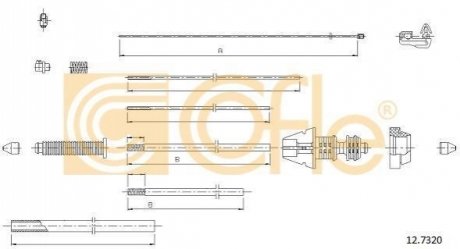 Трос акселератора COFLE 12.7320 (фото 1)