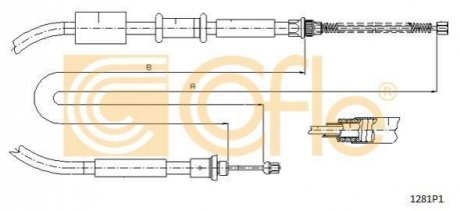 Трос ручника COFLE 1281P1 (фото 1)